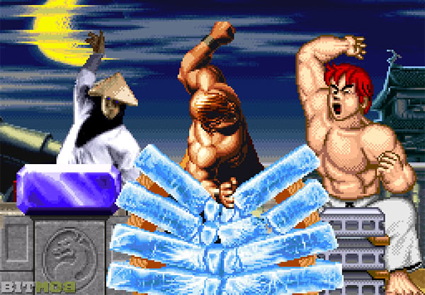 Raiden (Mortal Kombat), Ryo Sakazaki (Art of Fighting), and Ryu (Street Fighter).